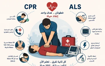 الإنعاش القلبي الرئوي (CPR) ودعم الحياة المتقدم (ALS): خطوات تنقذ الحياة في اللحظات الحرجة