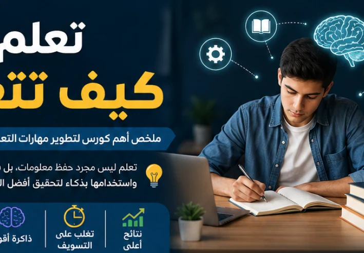 ملخص كورس تعلم كيف تتعلم .....  learn how to learn