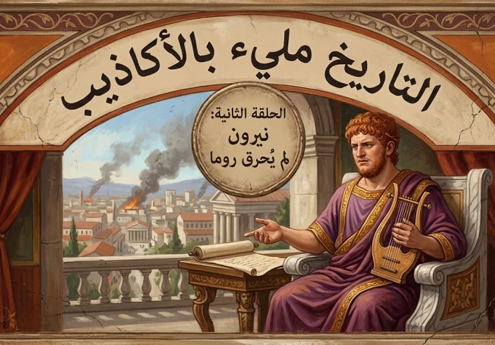 سلسلة: التاريخ مليء بالأكاذيب ،   الحلقة الثانية: نيرون لم يُحرق روما