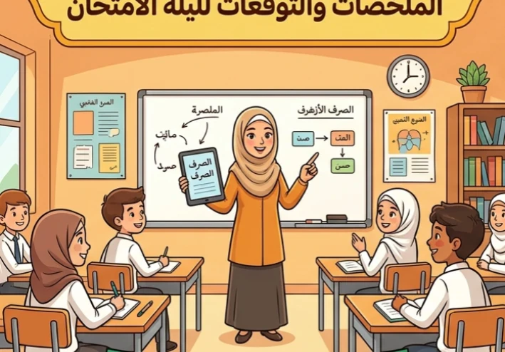 📓 مراجعة ليلة الامتحان في الصرف للصف الثالث الثانوي الأزهري 2026.. أقوى ملخص وأسئلة متوقعة لن يخرج عنها الامتحان