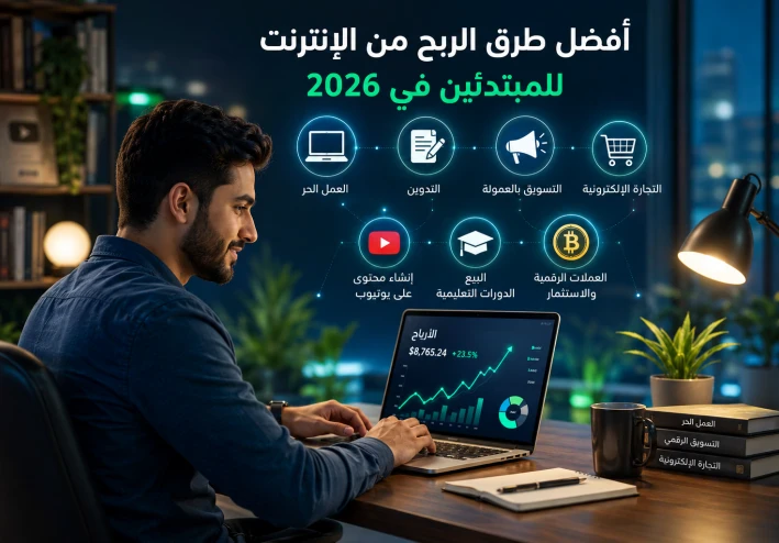 أفضل طرق الربح من الإنترنت للمبتدئين في 2026