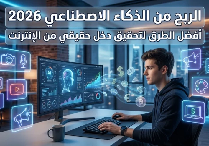 طرق الربح من الذكاء الاصطناعي في 2026: دليل شامل للمبتدئين