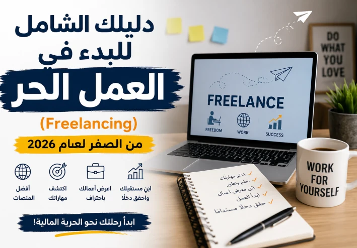 "دليلك الشامل للبدء في العمل الحر (Freelancing) من الصفر لعام 2026"