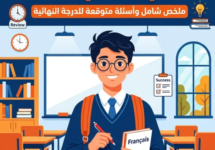 📗 تحميل أقوى مراجعة ليلة الامتحان فرنساوي ثالثة ثانوي 2026 PDF | ملخص شامل وأسئلة متوقعة للدرجة النهائية