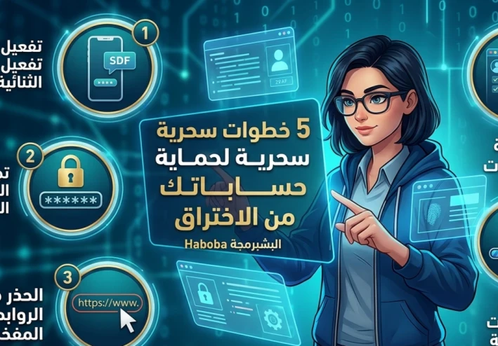 5 خطوات سحرية لحماية حساباتك من الاختراق (دليل مبسط للمبتدئين)