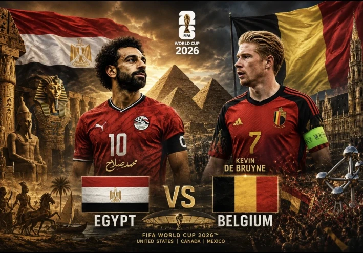 مصر وبلجيكا.. مواجهة نارية منتظرة في كأس العالم 2026