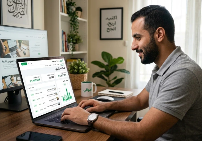 كيف يعمل موقع أموالي؟ شرح شامل لطرق الربح والنشر وتحقيق الدخل للمبتدئين