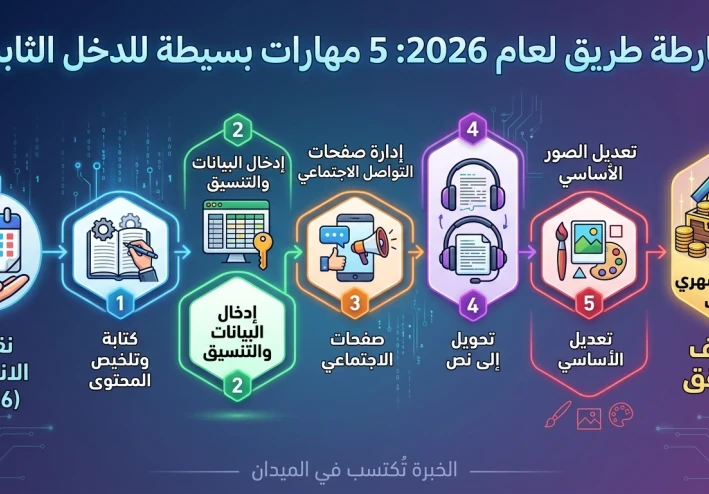 لا تحتاج لخبرة كبيرة: 5 مهارات بسيطة يمكنك تحويلها إلى دخل شهري ثابت."