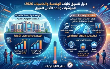 دليل مؤشرات تنسيق كليات الهندسة والحاسبات والمعلومات 2026: الشروط والحد الأدنى للقبول